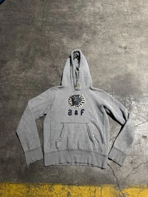 Vintage Abercrombie And Fitch Pullover Hoodie Indian Head Kids Size Large  - Image 1 of 4