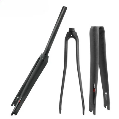 700C Carbon Fiber Quick Release V Brake Hard Fork Road Bicycle Rigid Fork Parts - Image 1 of 4