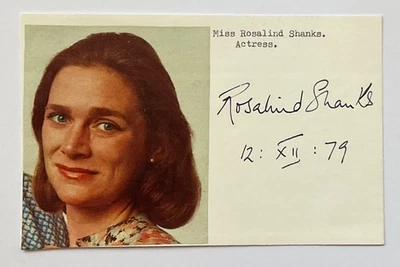 ROSALIND SHANKS ( North and South ) Genuine Handsigned Signature on Postcard. - Image 1 of 3