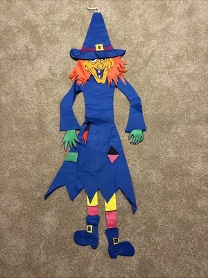 Bandera Windsock Bruja Grande Halloween 5 Pies de Alto Doble Cara Foto 1 de 4
