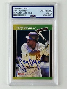 Tony Gwynn 1989 Donruss #128 signed Auto HOF PSA/DNA San Diego Padres - Bild 1 von 2
