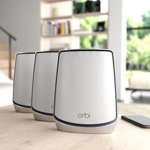 NETGEAR Orbi RBK843S AX6000 Wi-Fi 6 ,8,000 sq ,up to 100 Devices Black Limited - Afbeelding 1 van 10