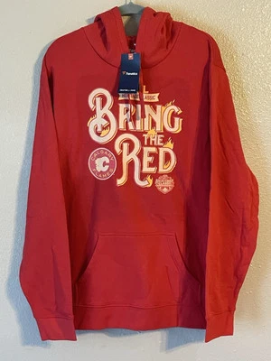 Men’s 2XL NWT Calgary Flames Fanatics 2023 NHL Heritage Classic Hoodie Red - Image 1 of 4