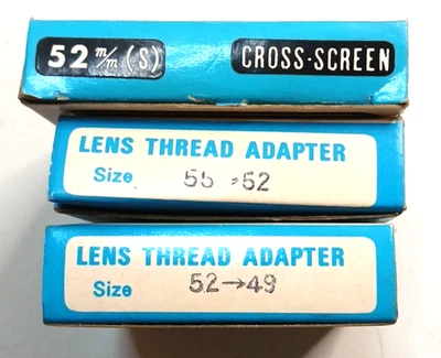 Kalt 52mm Cross Screen Coated Filter & 2 Lens Thread Adapters - Image 1 of 4