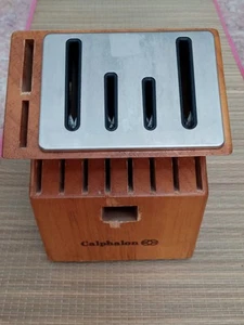 Calphalon Wood Knife Block; 15 Slots, 4 Self Sharpen Slots - Picture 1 of 6