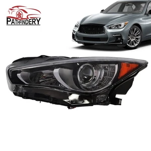 Faro delantero izquierdo para Infiniti Q50 2014-2022 LED sin AFS cromo transparente - Imagen 1 de 10