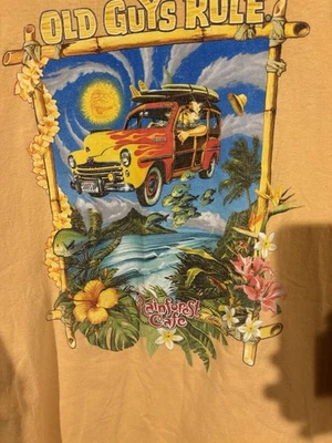 Y2k RainForest Cafe Old Guys Rules Essential Oversized Surfer Car T Shirt XXL - Image 1 of 4