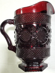 AVON - 1876 Cape Cod Collection Ruby Red - Water Pitcher - Picture 1 of 8