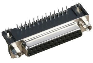 MULTICOMP PRO - Pencocok D-Sub 25 Pin Sudut Kanan dengan Soket PCB dan Kunci Sk - Picture 1 of 1