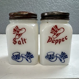 VTG TIPP CITY McKEE UNCLE SAM PATRIOTIC TOP HATS SALT & PEPPER SHAKER SET - Picture 1 of 7