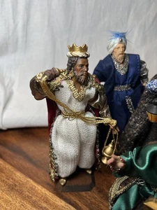 Aufwändig verzierte Krippenfiguren 7 tlg. Weihnachten, Krippe, Christbaum - Bild 1 von 7