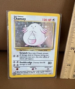 POKEMON 1999 Chansey Carta Olografica 3/102 Set Base ~ Vintage - Foto 1 di 8
