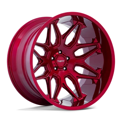 26x14 Tuff T3B CANDY RED Wheel 5x5 (-72mm) - Image 1 of 4