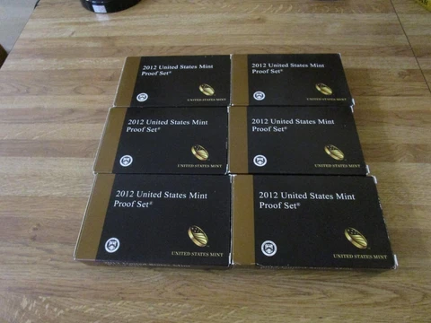 Lot of 6 2012 Proof Sets Cover