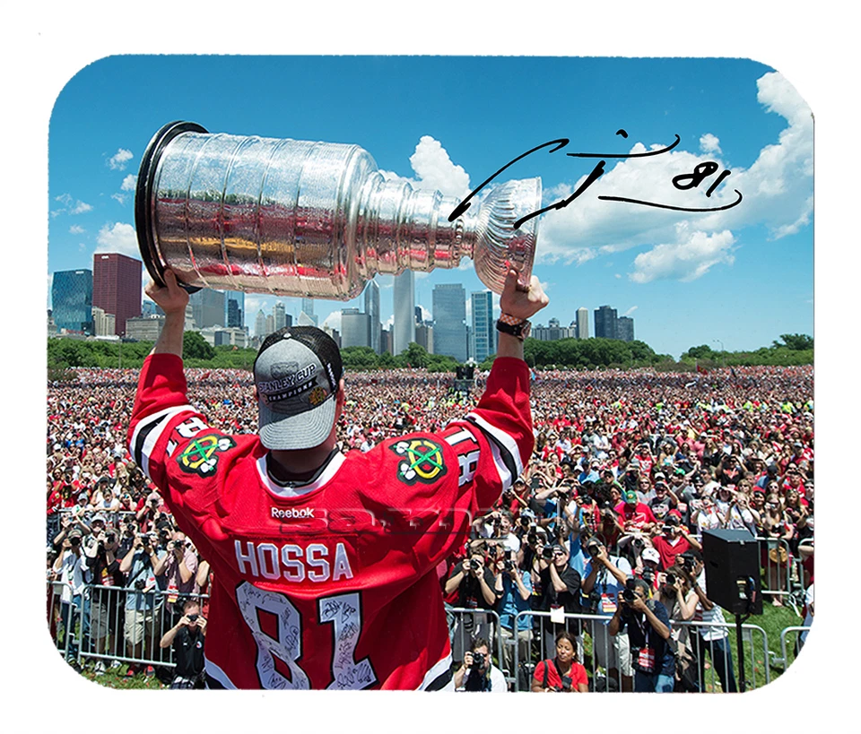 Marian Hossa Chicago Blackhawks Facsimile Autographed Mouse Pad Item#2319  - Image 1 of 1