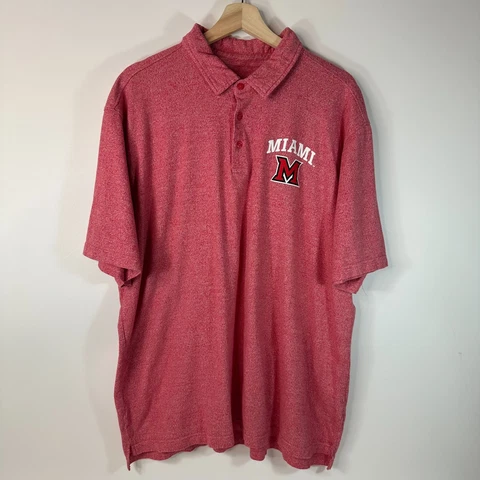 Camp David University of Miami RedHawks Polo Shirt Red Mens 2XL XXL Cover