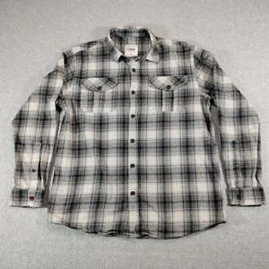 Camisa Katin Para Hombre Gris Mediana Franela a Cuadros Manga Larga Abotonada Exterior Informal - Imagen 1 de 8