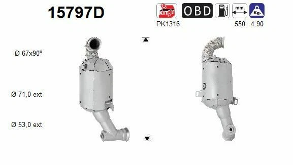 CATALIZZATORE PER Citroen DS3 1.6TD HDI BLUE DPF 1560 cc 85 Kw/116 cv DV6FC (BHX - Imagen 1 de 1