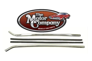 1966 1967 Oldsmobile 442 Chrome Rear Quarter Window Trim Seal Set LG-00-1309-A - Picture 1 of 1