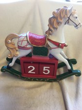 Beautiful Large Winter Wonderland Advent Countdown Calendar Rocking Horse - 735