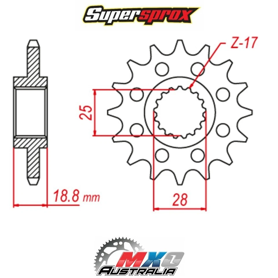 Piñón delantero Supersprox 16T para Aprilia RST1000 FUTURA 2001-2006 >525 Foto 1 de 1