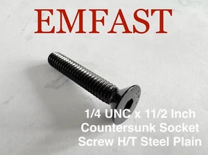 1/4 UNC x 1 1/2 Senkkopfschrauben H/T Stahl hochfest Innensechskantschraube - Bild 1 von 2