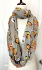 David & Young Infinity Scarf Owls in Halloween Costumes Lightweight Grey