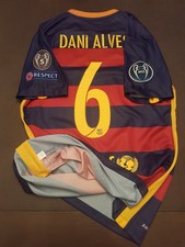 Match Un Worn Shirt DANI ALVES FC Barcelona 2015-2016 Champions League