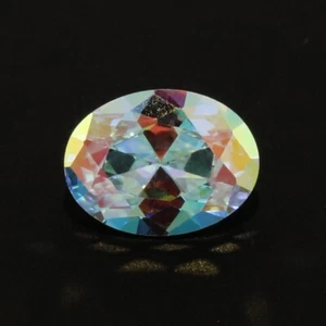 MYSTIC KUBIC ZIRKONIA QUECKSILBERNEBEL MOONGLOW 8x6 MM OVALER GESCHNITTEN 2-TEILIGES SET F-4239 - Bild 1 von 2