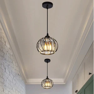 Metal Dining Room Pendant Light Bar Ceiling Light Crystal Kitchen Ceiling Light - Picture 1 of 12