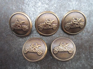 5 London Badge & Button Vintage Motor Car Blazer Buttons - Picture 1 of 7