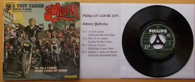 Johnny HALLYDAY A Tout Casser★Cheval D` Acier★Ma Vie A T`★EP Philips 437 428 BE - Bild 1 von 4