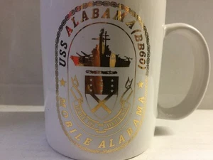 Taza de café de vidrio de cerámica móvil USS Alabama BB60 Marina de los Estados Unidos - Imagen 1 de 9