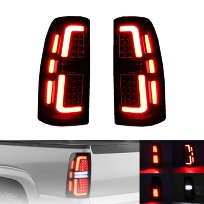 2PCS LED Tail Lights Smoked For 99-02 Chevy Silverado 1500 2500 99-03 GMC Sierra - Image 1 of 4