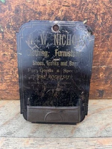 Early Wall Mount Match Safe With Merchant Advertising - Picture 1 of 2