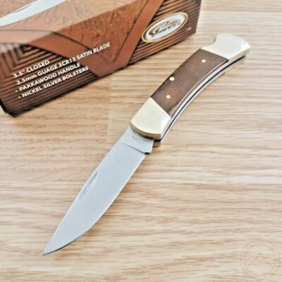 Rite Edge Lock Folding Knife 2.5" Stainless Clip Blade Brown Wood/Brass Handle - Image 1 of 4