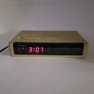 Sony ICF-C320 Dream Machine Wecker AM/FM Radio hellbraune Farbe getestet funktioniert - Bild 1 von 8