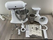 New ListingKitchenaid K45Ss 10 Speed Mixer White Kitchen-Aid With Attachments Lot
