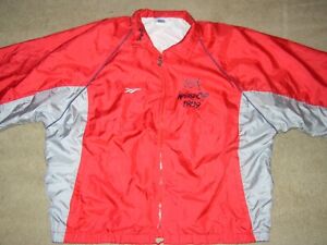 RARE 1989 ASICS USA WORLD CUP veste coupe-vent à fermeture éclair complète taille homme XL
