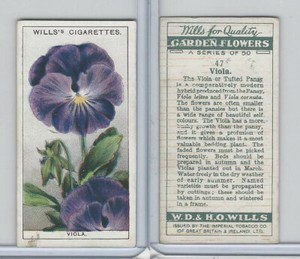 W62-139 Wills, Garden Flowers, 1933, #47 Viola