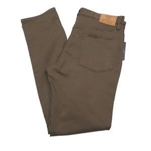 $168 Polo Ralph Lauren Green Knit-Like Sullivan Slim Chino Pants Mens 42 X 32 - Picture 1 of 9