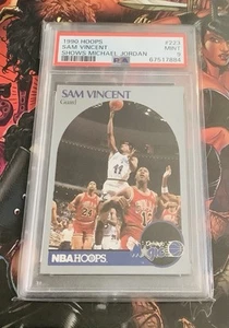 1990 Hoops Sam Vincent Shows Michael Jordan (Wearing #12) PSA 9 Orlando Magic - Picture 1 of 2