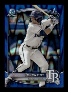 2025 Bowman Emilien Pitre #BCP-83 1° Bowman Chrome Prospects Blue RayWave /150 - Foto 1 di 2