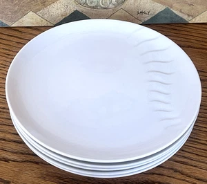 UNWIND Set of 4 White Salad Plates 8 5/8" Royal Worcester Jamie Oliver Embossed - Picture 1 of 11