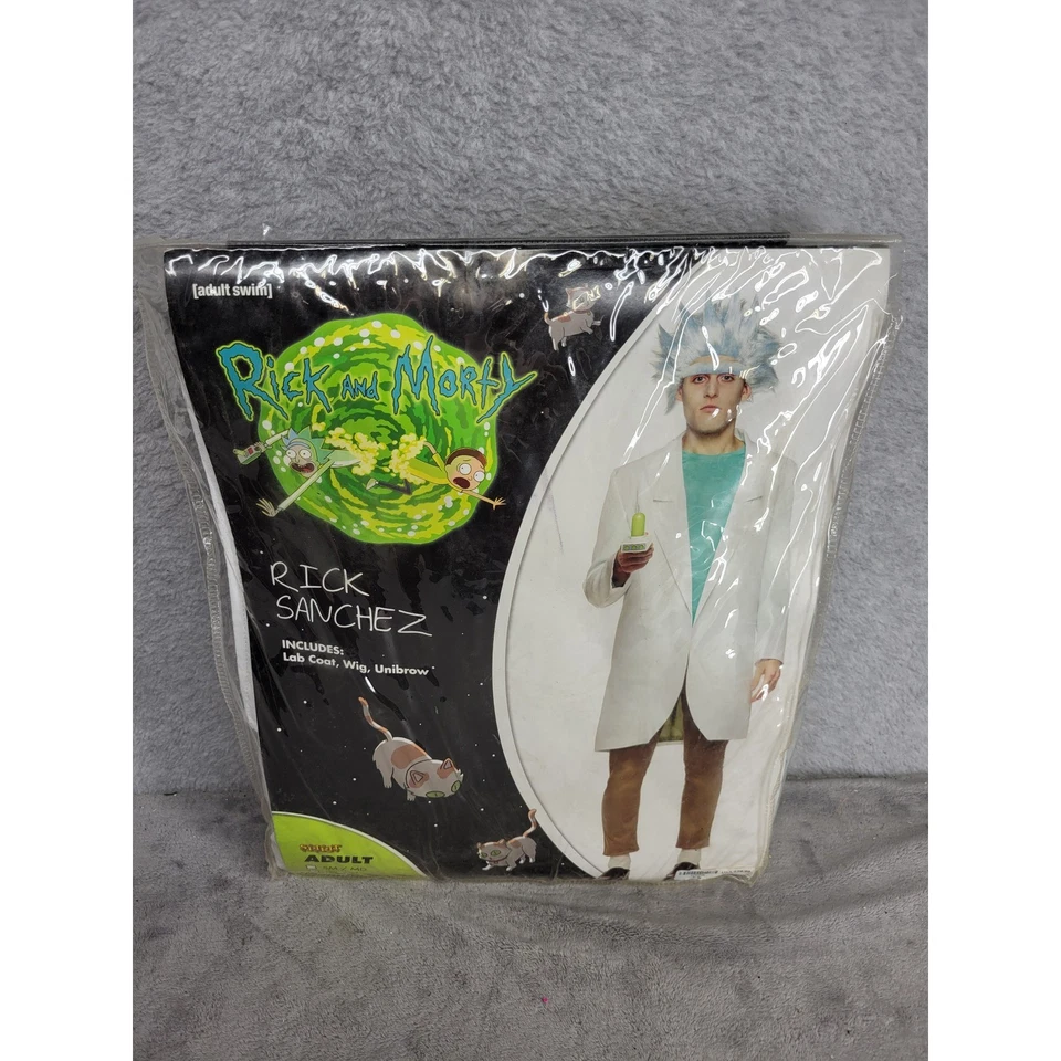 Peluca Abrigo de Laboratorio Rick and Morty Rick Sánchez Disfraz Adulto Espíritu Halloween LG/XL Foto 1 de 4