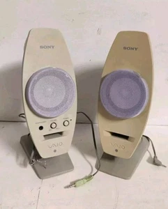 Vintage Computer Speaker SONY VAIO SPEAKERS PCVA-SP4 X IBM, Windows 98...✅ - Picture 1 of 5
