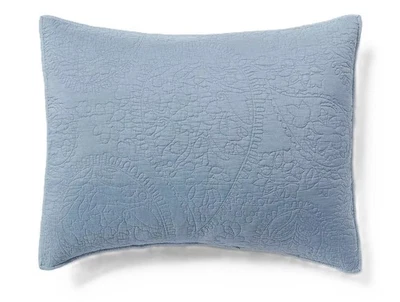 Threshold Sky Light Blue Paisley Stitch Standard Size Pillow Sham 20" x 26" - Image 1 of 4