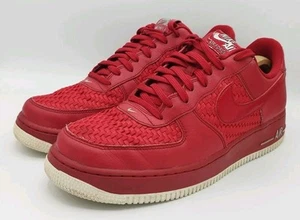 Nike Trainers Mens Size UK 11 Air Force 1 Low Woven Gym Red Summit Shoes AF1 LV8 - Bild 1 von 14