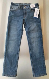 Jeans H&M skinny fit vita regolabile foderato blu denim 7-8 anni - Foto 1 di 6