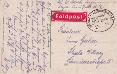 10x Bahnpost ERFURT - RITSCHENHAUSEN mit Wartburg,Suhl,Elgersburg,Schwarza,Plaue - Bild 1 von 4